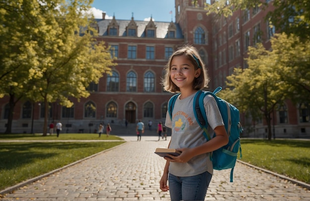 Photo smiling and happy face young student