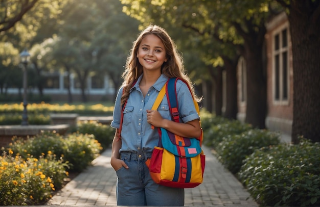 Photo smiling and happy face young student