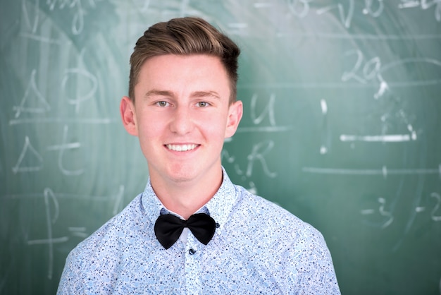 Smiling highschool boy portrait