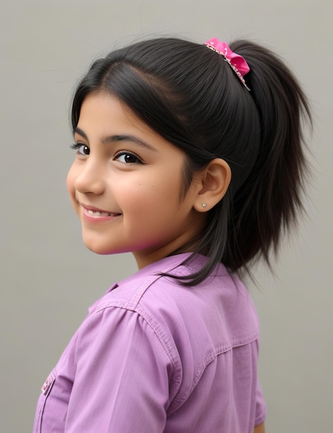 笑顔のヒスパニック系の女の子の写真