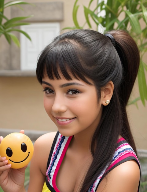 Smiling Hispanic girl photo