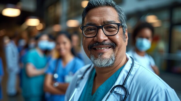 Photo smiling hospital warden headshot