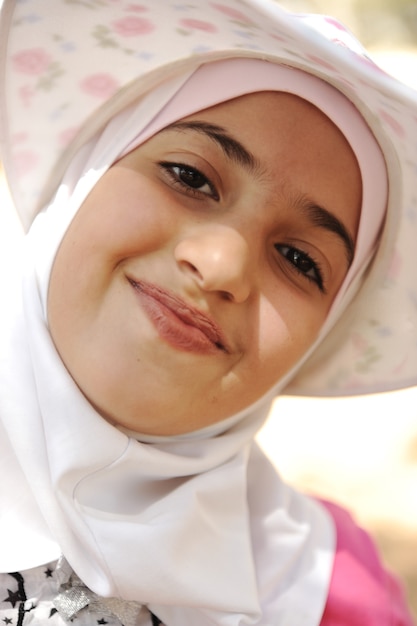 Smiling little girl, Outdoor portrait