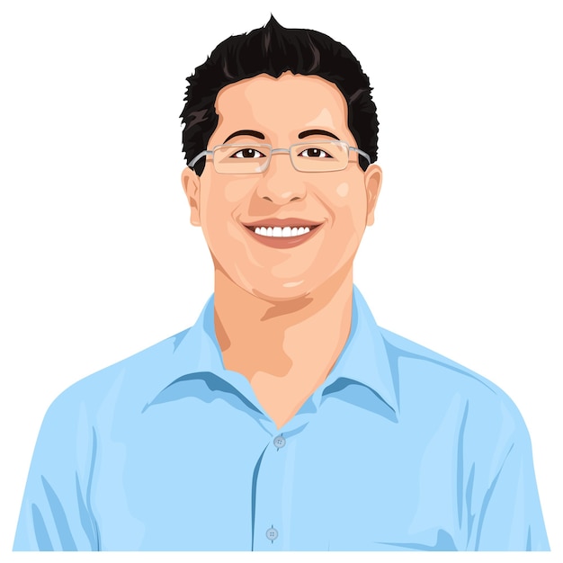 Smiling man png sticker character collage element in transparent background