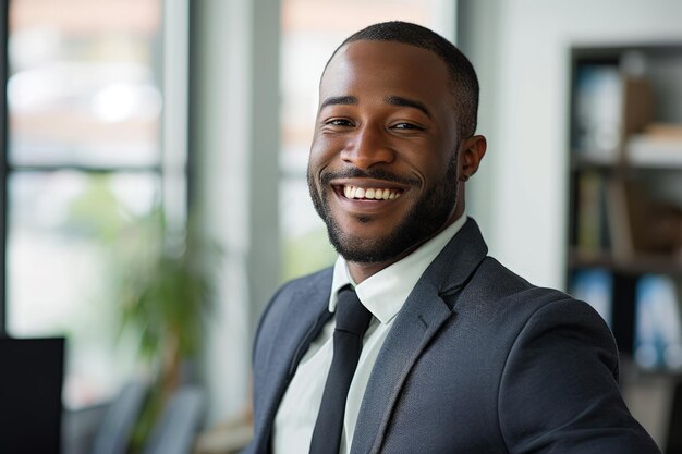 Photo smiling man in suit and tie