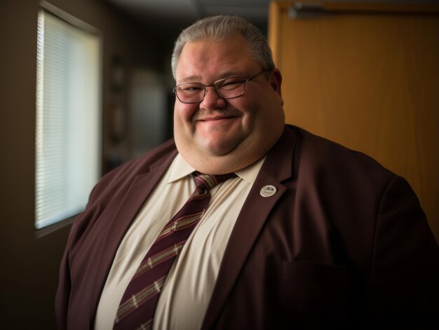 Photo a smiling man in a suit and tie