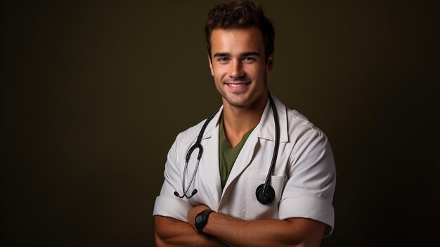 smiling man wearing doctor uniform