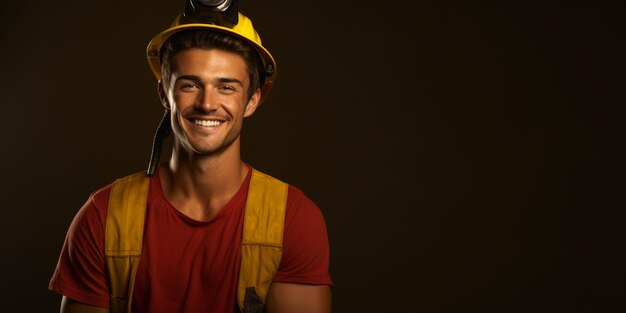 улыбающийся мужчина в форме пожарного