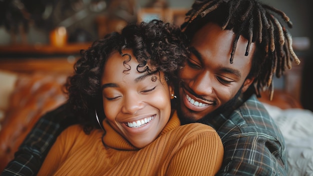 Smiling Man and Woman Together