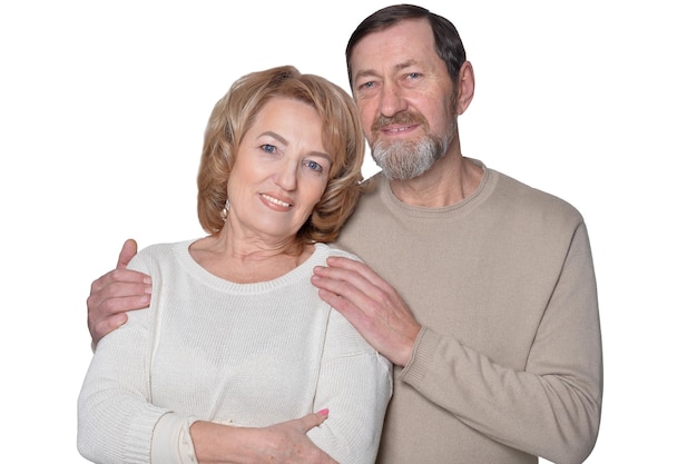 Photo smiling mature couple