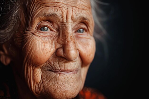 Smiling mature woman face Generate Ai