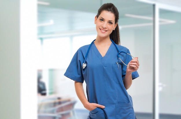 Smiling nurse at the hospital