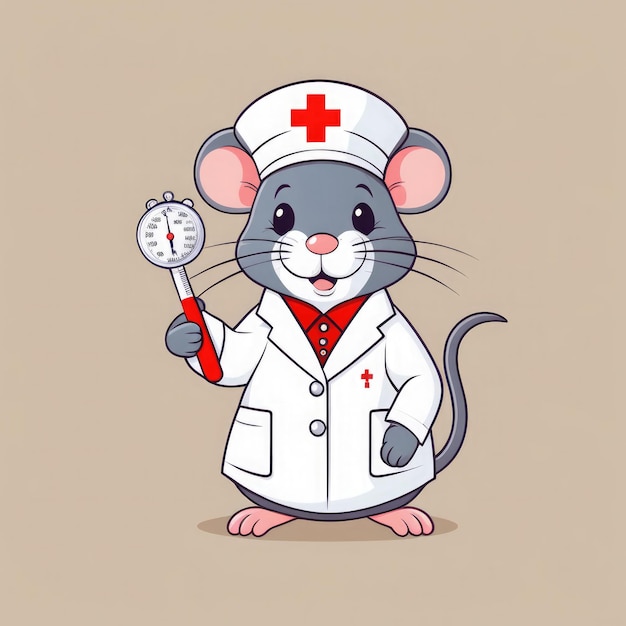 Photo smiling nurse mouse a dose of happiness