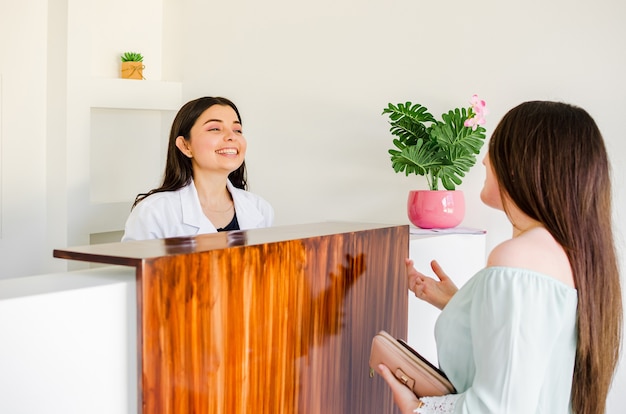 Smiling nutritionist in her office