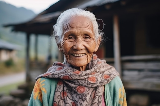 smiling old woman