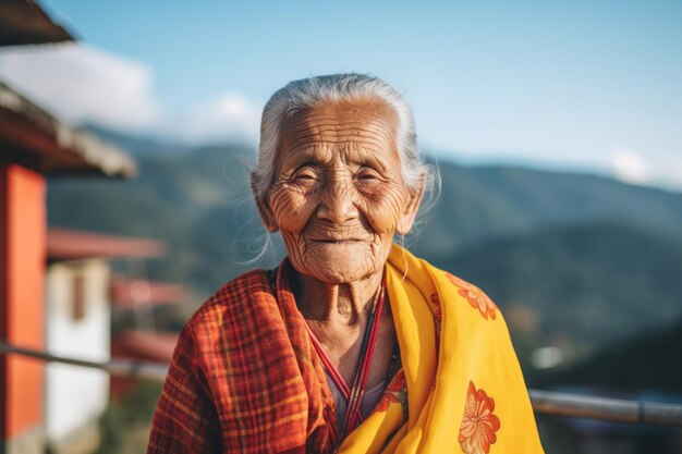 smiling old woman