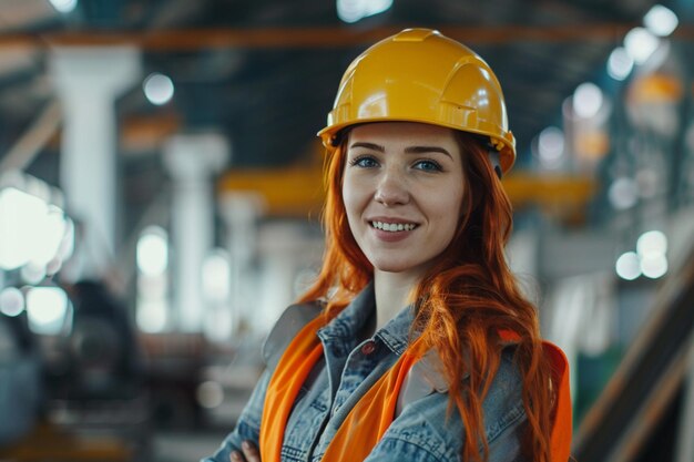 Smiling person young standing together portrait of staff inside modern JOB smiling to camera