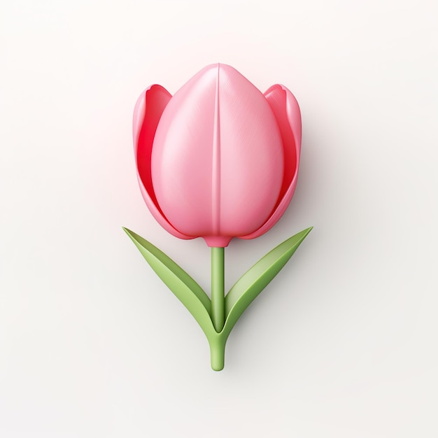 Smiling red tulip illustration