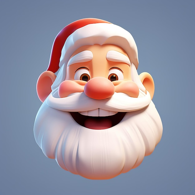 Smiling Santa Claus in cartoon style