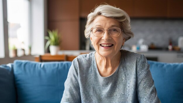 Smiling senior at home