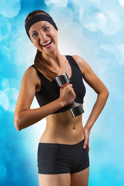 A smiling sports girl