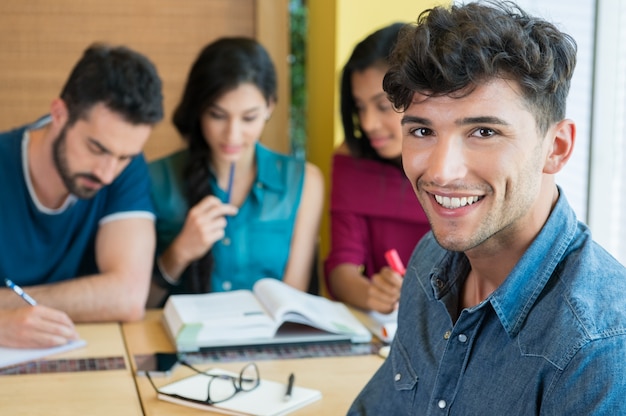 Smiling student looking at camera