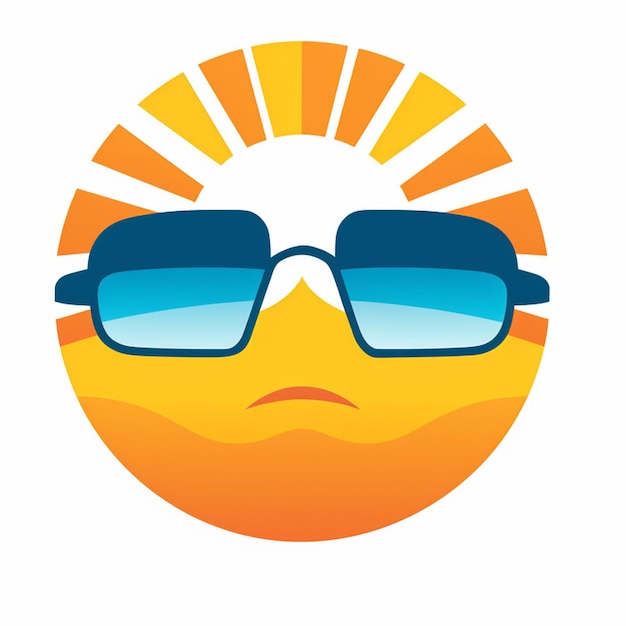 Smiling sun with sunglasses