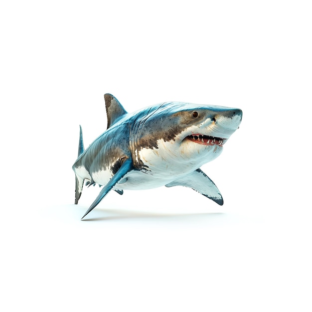 Smiling White Shark in the Ocean Generative AI