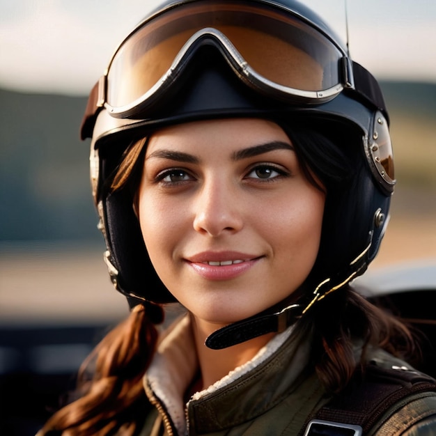 smiling woman pilot