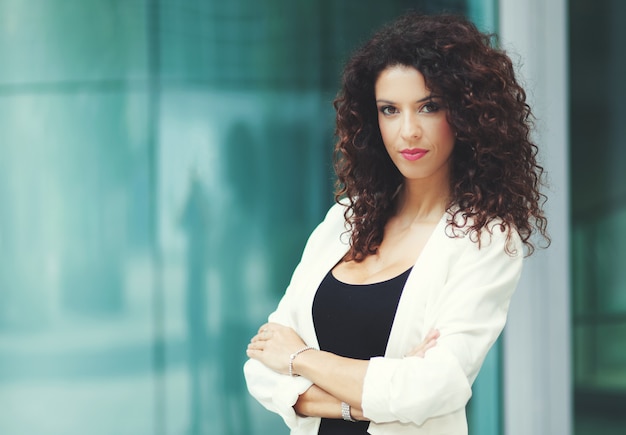 Smiling woman portrait