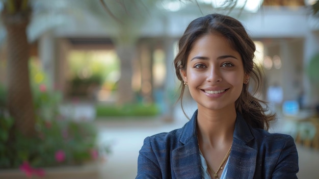 Smiling Woman Posing for Picture