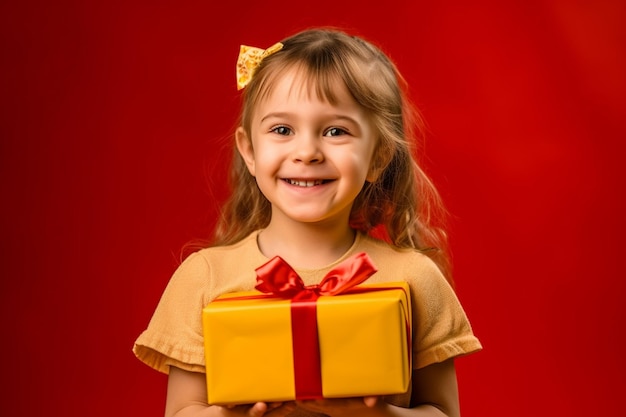 smiling woman with gift box