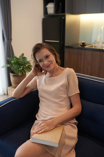 Smiling Woman with Good Book