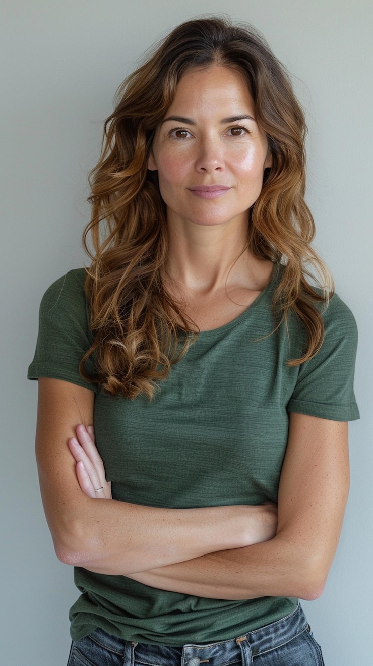 Photo a smiling woman