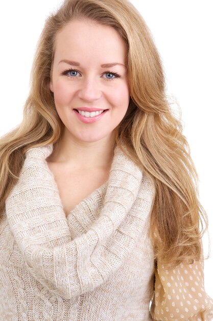 Smiling young blond woman