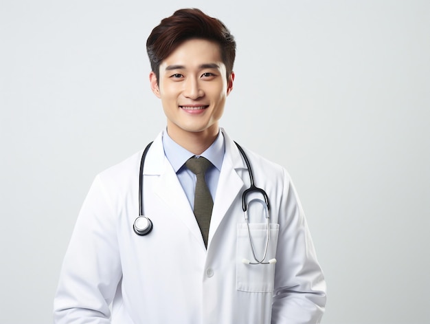 A smiling young male doctor