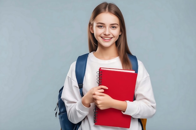 笑顔の若いスラブ人の学生