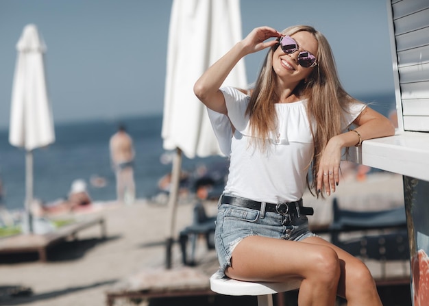 smiling young woman outdoor