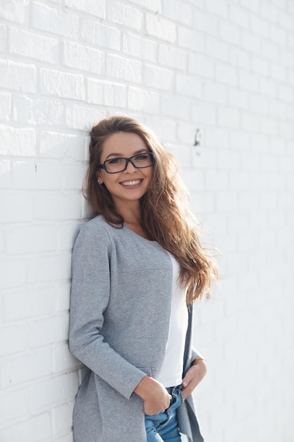 smiling young woman outdoor