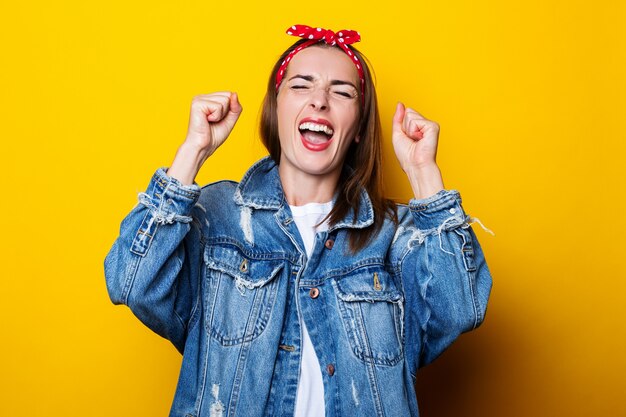 Smiling young woman with hairband