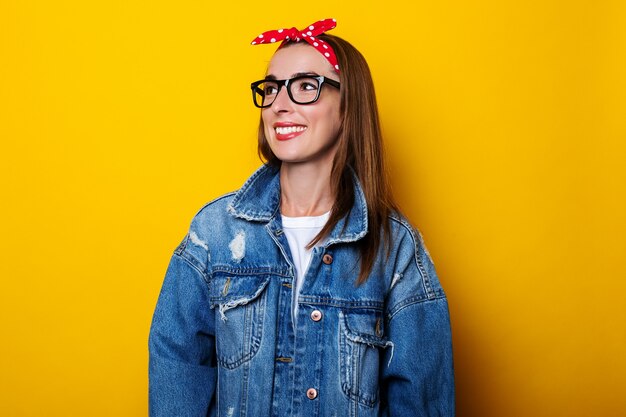 Smiling young woman with hairband