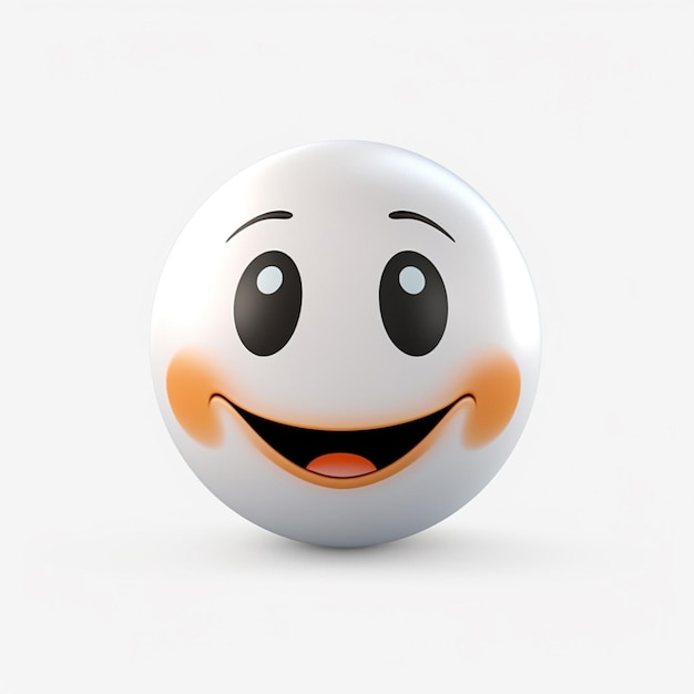 Smirking Face emoji on white background high quality 4k hd