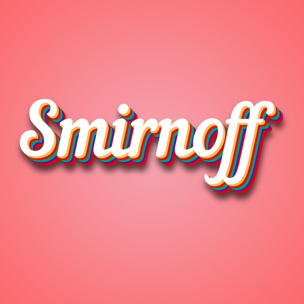 Photo smirnoff text effect photo image cool