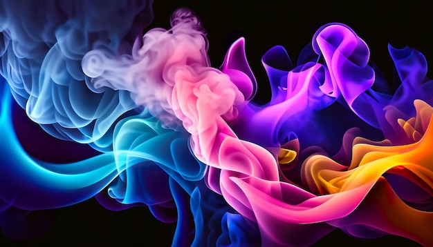 Smok texture of trendy abstract background Creative flowing dynamic smoky waves