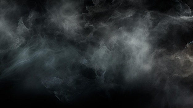 Smoke abstract background on black background Generative AI