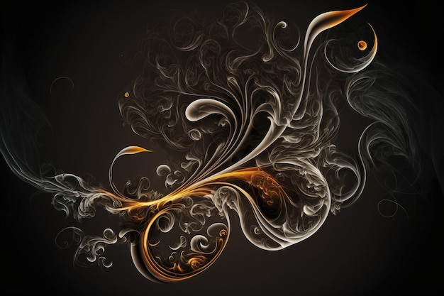 Photo smoke in the abstract isolated on a black background