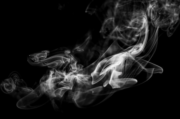 Smoke against isolated white image generative AI