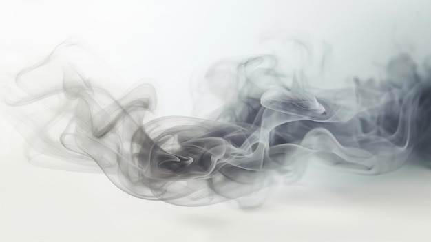 Smoke in the air with a white background