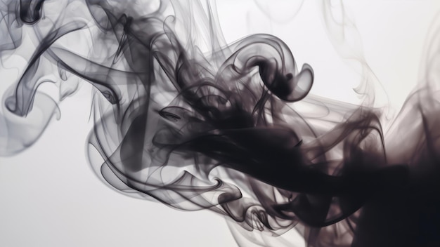 空気中に煙が立ち込め、隅に煙という文字が見えます。