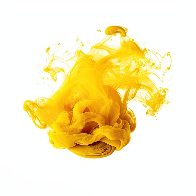 Smoke ball in yellow color isolated on white background